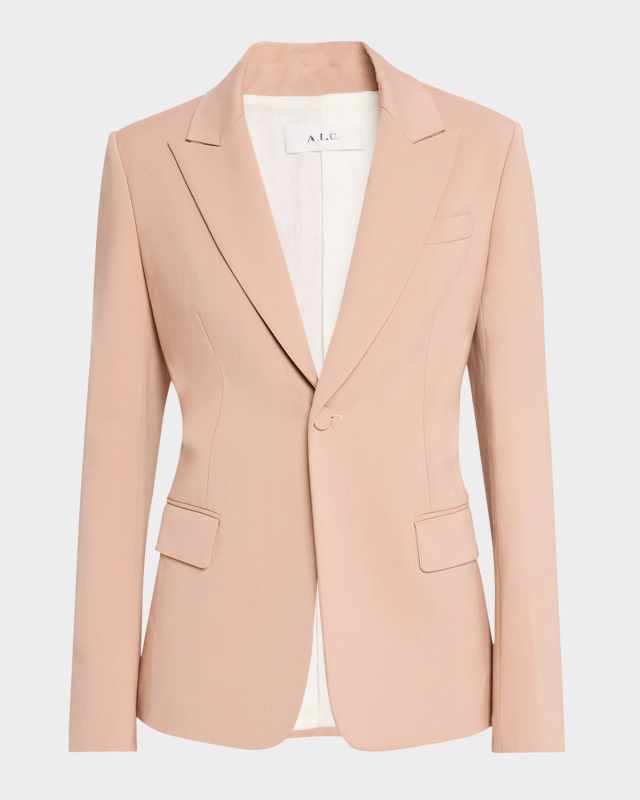 Brandon Single-Button Peak-Lapel Jacket